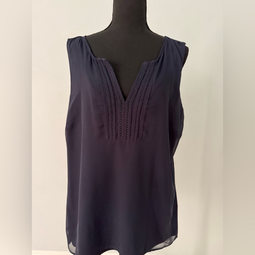 Elegant Navy Sleeveless Top
